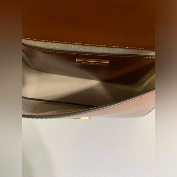 👜💕 TORY BURCH Crossbody Or Shoulder Tan Brown Leather Bag - Picture 13 of 14
